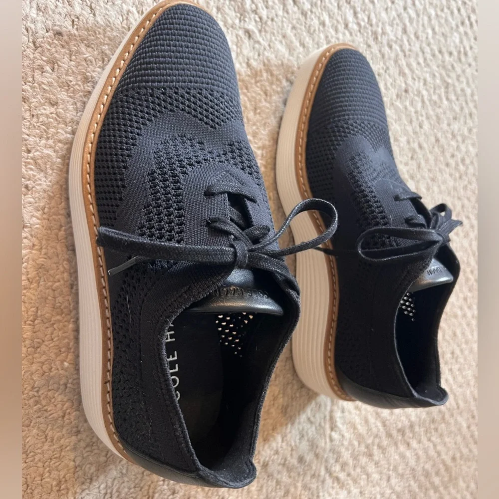 Cole Haan Black Platform Oxfords - Picture 2 of 4